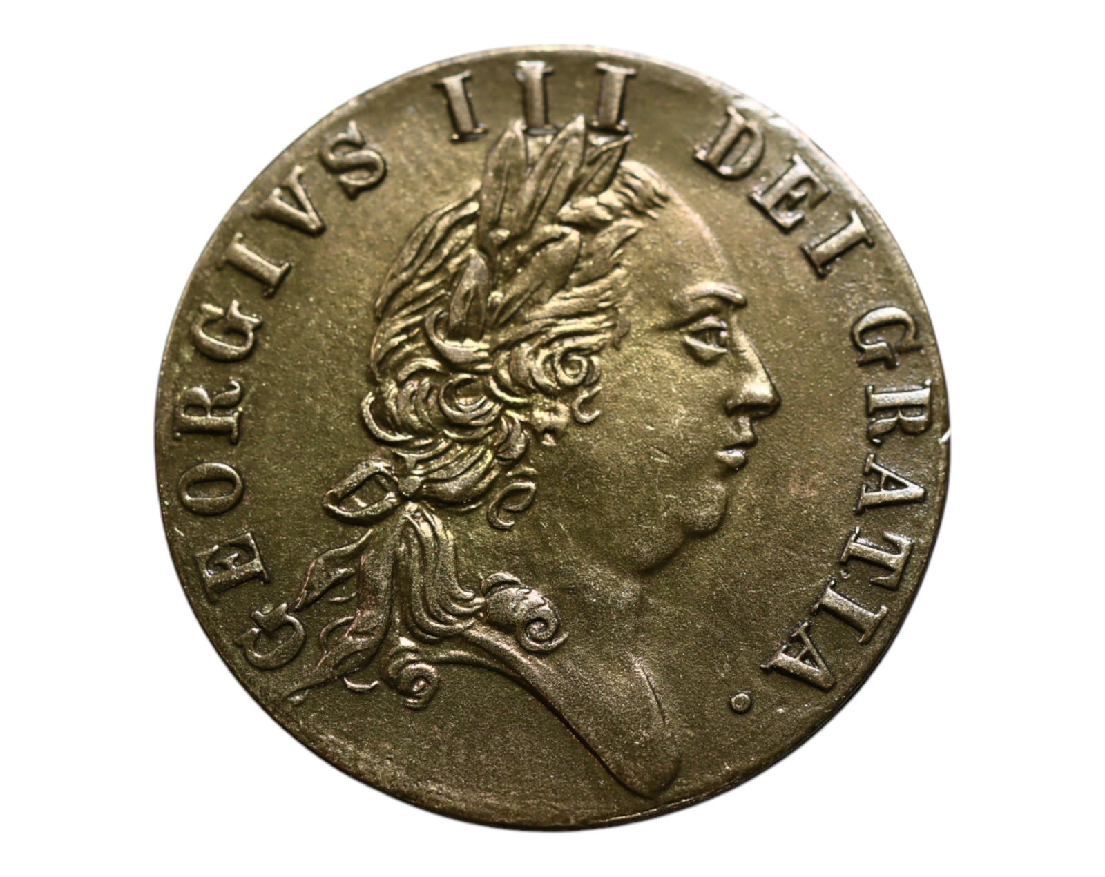 GREAT BRITAIN: George III - Royal Arms Spade Guinea Jeton, 1791, 25mm (1 of 3)