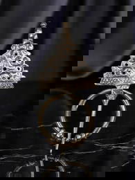 TRIBAL SILVER: Berber Fibula Pendant - Hand-Engraved North African Form in Solid Silver (7 x 3 cm)
