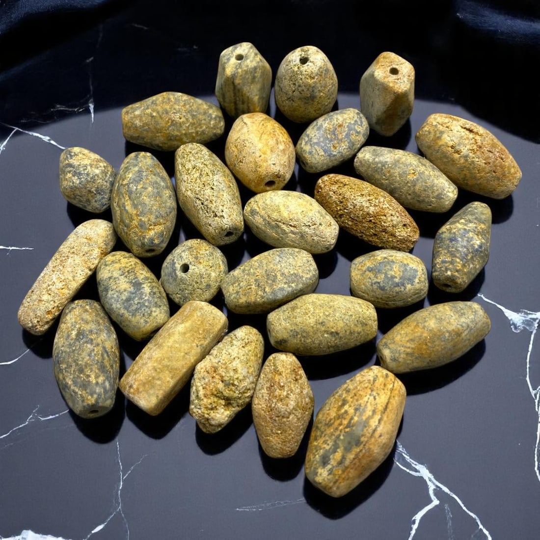 ANCIENT TRADE: Beads - Lapis Lazuli, Hand-Drilled Barrel Forms, ca. 1.5-2.5cm (1 of 1)