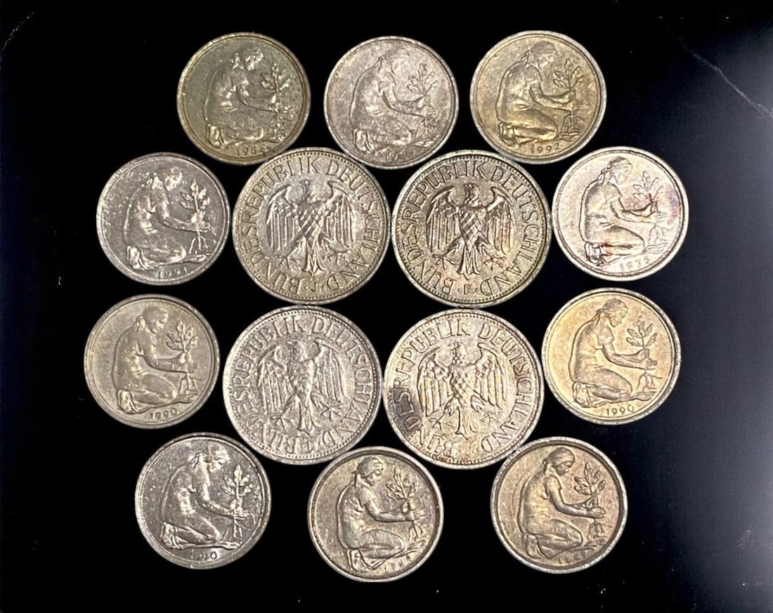 GERMANY: Federal Republic - 1 Mark & Pfennig Coins, 1949-1992 (18-23mm) (1 of 2)