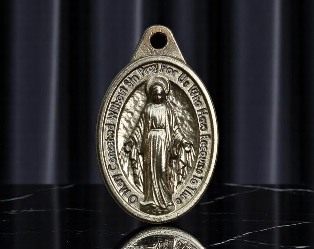 ITALY: Marian Grace - Immaculate Conception Miraculous Medal, ca. 20th Century, 25mm (1 of 2)