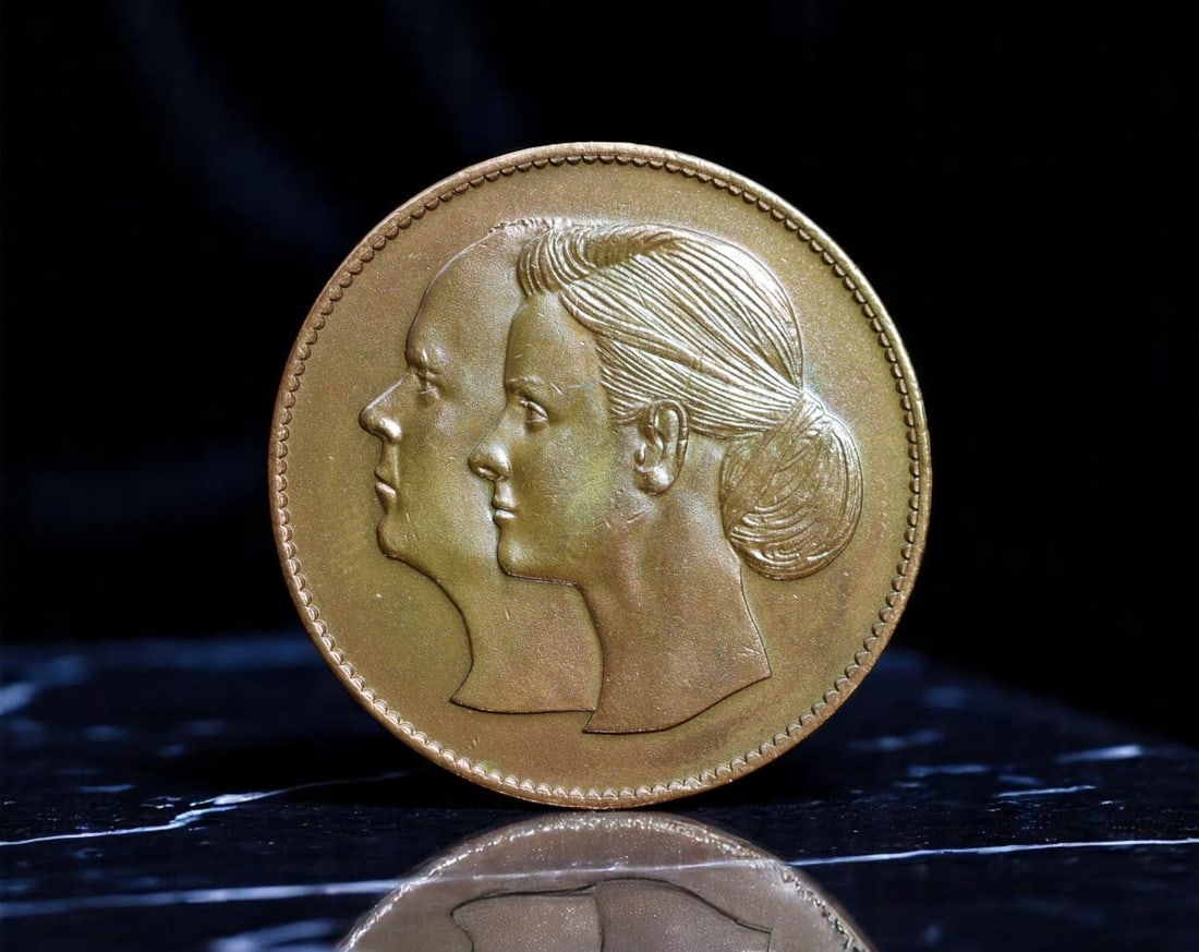 MONACO: Royal Marriage - Albert II and Charlene Wittstock Commemorative Medal, 2011, 34mm (1 of 2)