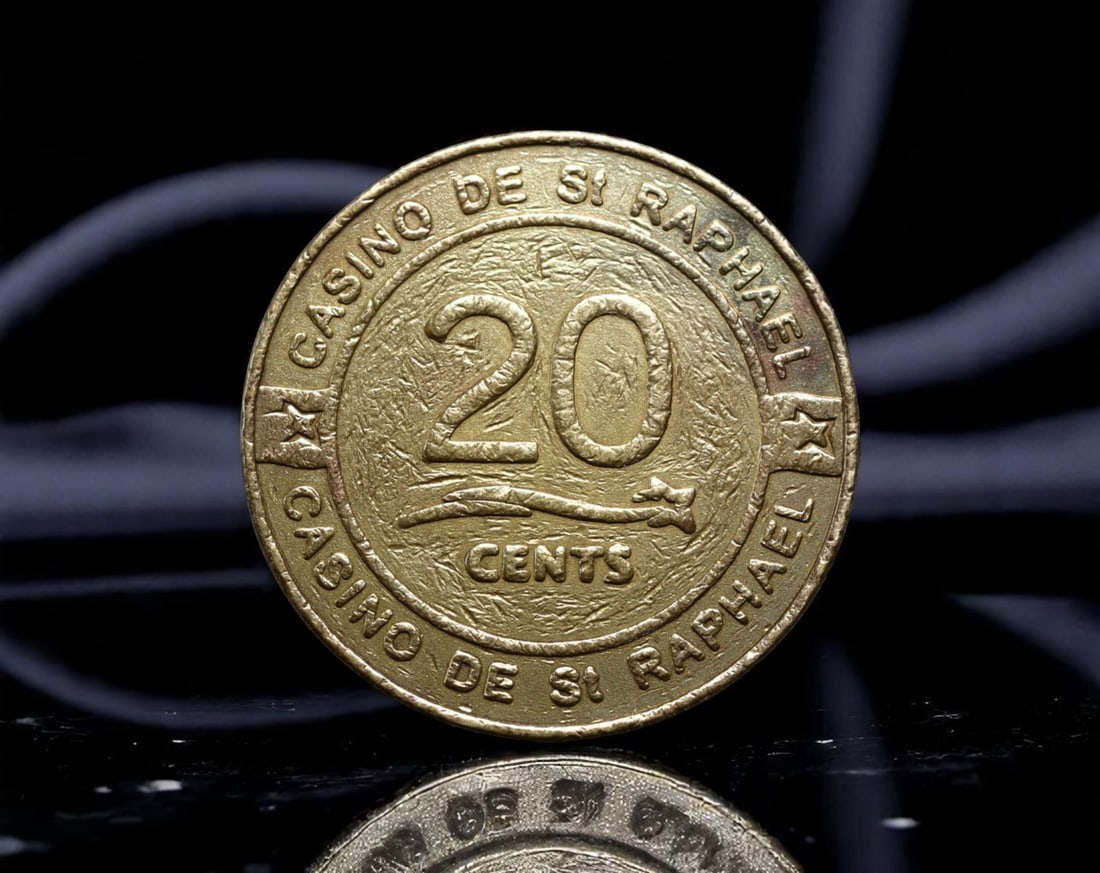 FRANCE: Casino de St. Raphael - Gaming Token 20 Cents Coin, ND, 24mm (1 of 2)