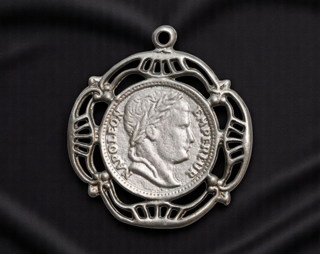 FRANCE: Napoleonic Legacy - "Napoleon Empereur" Portrait Medallion, c.19th Century, 35mm (1 of 2)