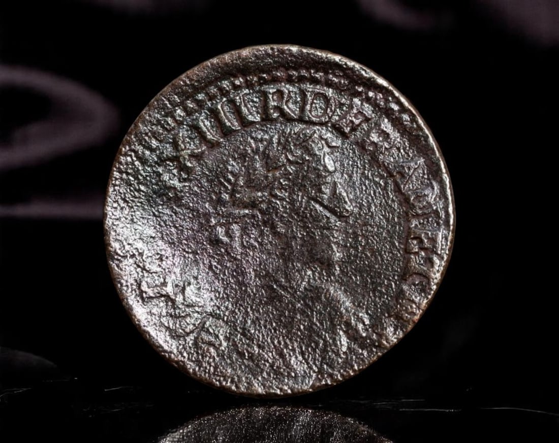 FRANCE: Louis XIII - Royal Arms Double Tournois Coin, ca. 1640s, 20mm: Struck during the height of Richelieu's centralizing reforms, this Double Tournois issued under King Louis XIII reflects France's push for monetary and symbolic cohesion amidst internal strife and con
