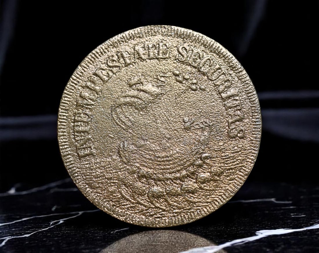 AUSTRIA/HUNGARY: Saint George - Maritime Talismanic Token, c.19th Century Kremnitz (35mm): Struck in the tradition of Christian maritime devotion, this 35mm silver-like token is attributed to the Kremnitz Mint and modeled after works by Christian Hermann Roth, evoking the revered imagery of