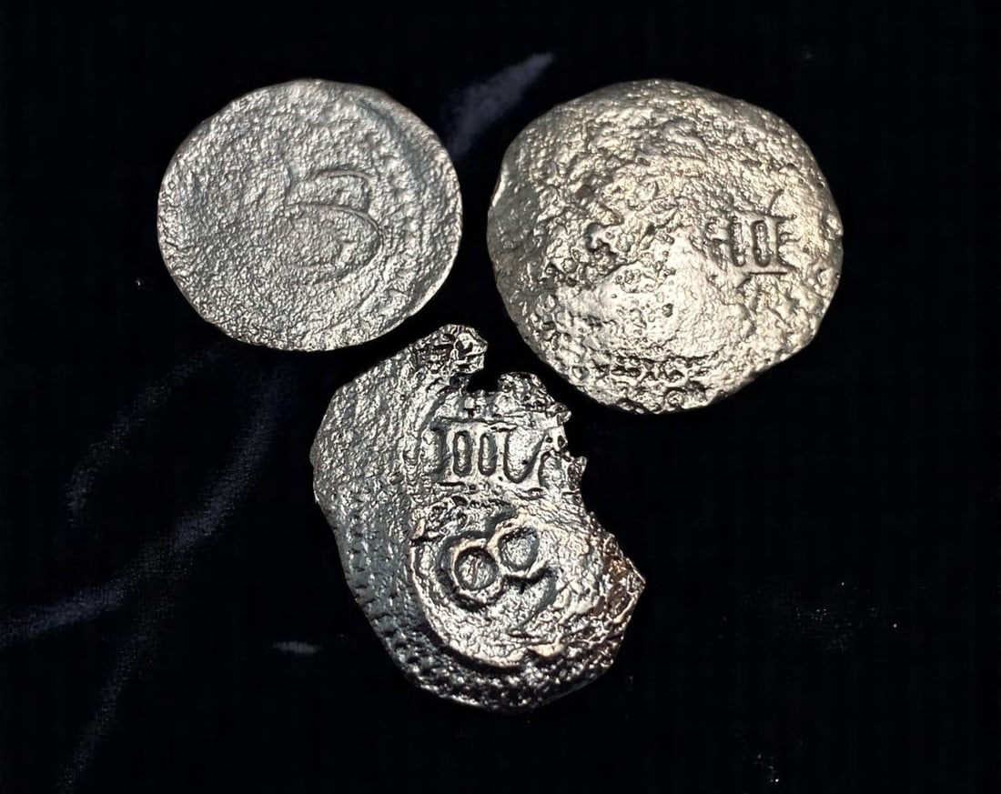 SPAIN: Habsburg Period - Lot of 3 Copper Maravedis Coins, Various Mints, 17th Century (18-24mm) (1 of 2)