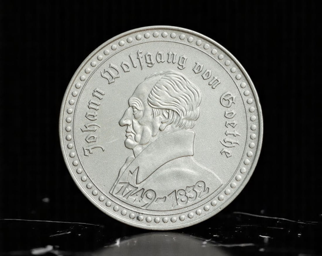 GERMANY: Johann Wolfgang von Goethe - Faust Debut Commemorative Token, 1829 Braunschweig (1 of 2)