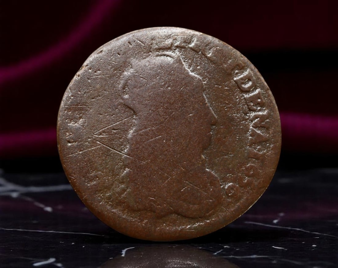FRANCE: Louis XIV - Royal Authority Liard Coin, 1656, 22mm (1 of 2)