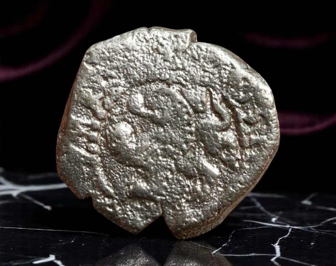 SPAIN: Philip II - Billon 2 Maravedis Coin, Cuenca Mint, 1580-1591 (17mm): Struck at the Cuenca Mint during the reign of Philip II, this billon 2 Maravedis coin reflects the economic adaptations of late 16th-century Spain. Though worn, the crowned arms of Castile and Leon re