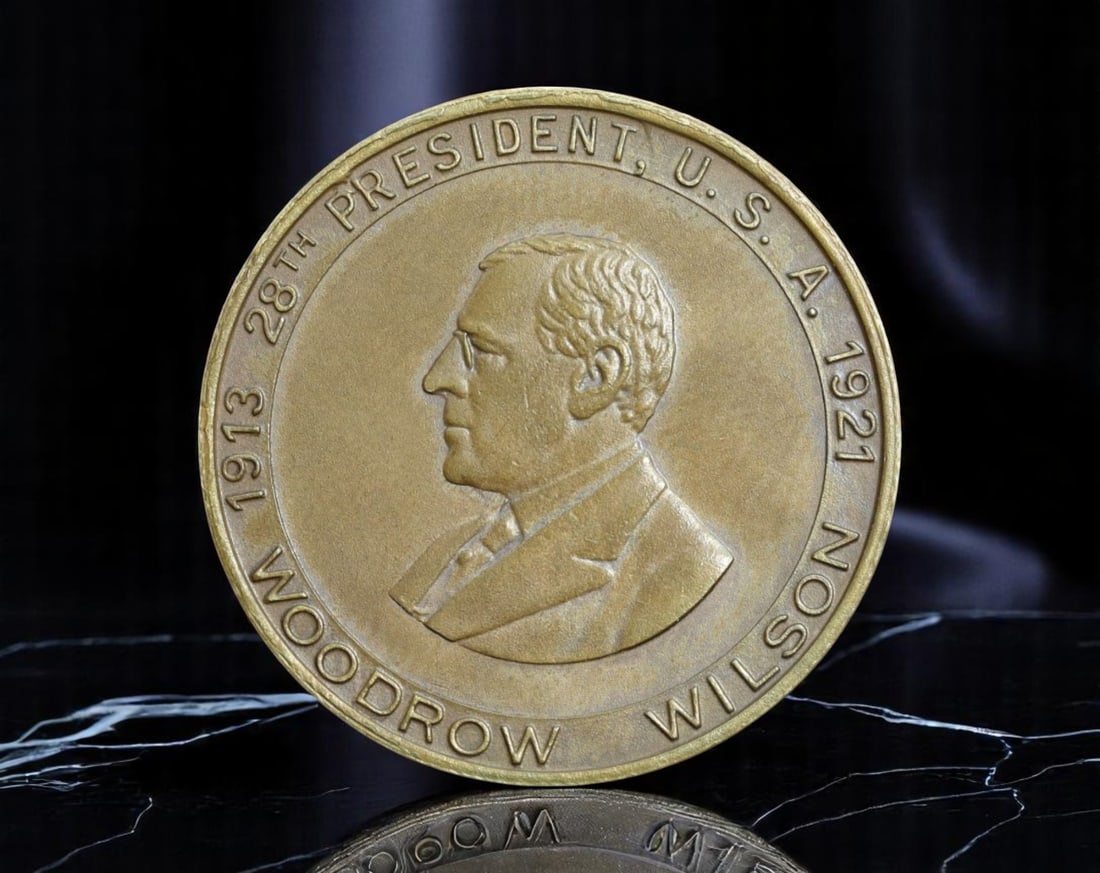 UNITED STATES: Woodrow Wilson - Bronze Presidential Medal, 1913-1921 (26mm) (1 of 2)