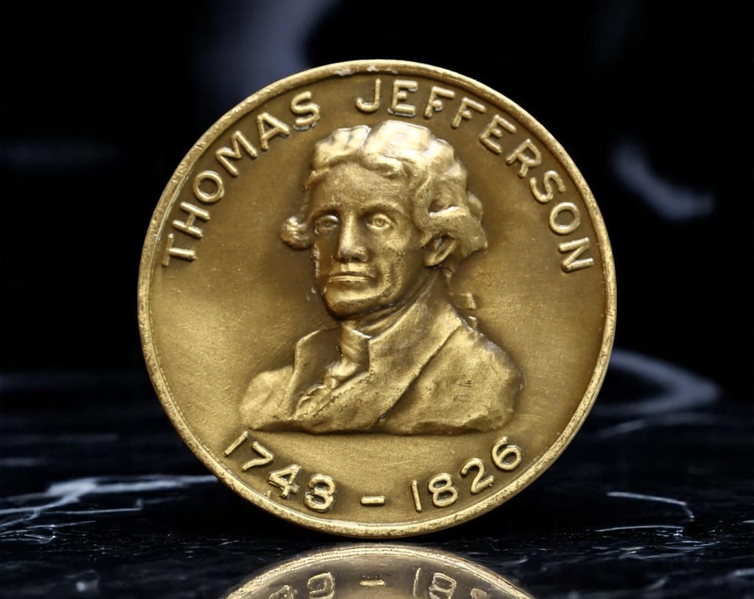 UNITED STATES: Thomas Jefferson - Monticello Commemorative Token, ND (20th Century), 29mm (1 of 2)