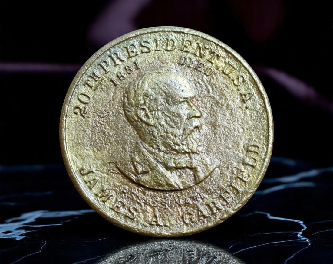 USA: A Life Interrupted - James A. Garfield ''Teacher President'' Memorial Medal, 1881, 26mm (1 of 2)