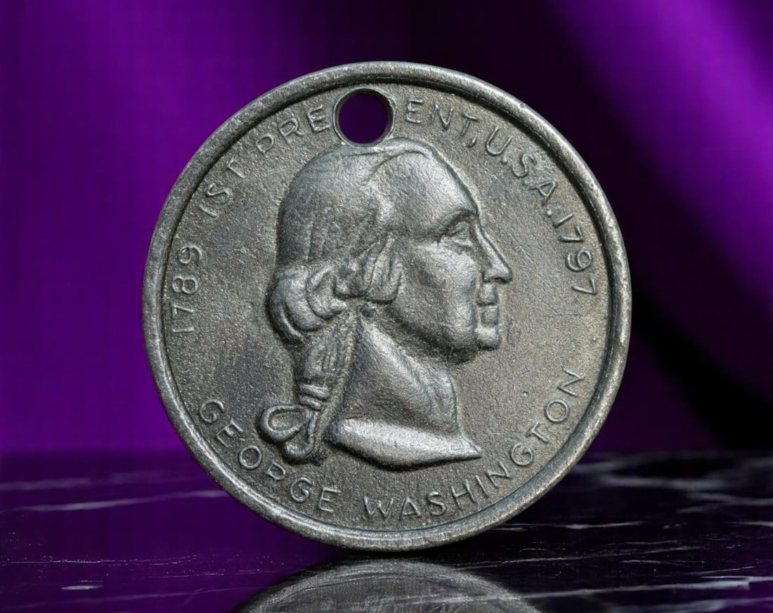 UNITED STATES: George Washington - First President Commemorative Medal, 1789-1797, 27mm (1 of 2)
