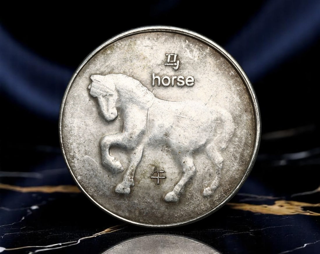 CHINA: Spirit of Motion - Animal World Educational Token, circa mid-20th century, 23mm (1 of 2)