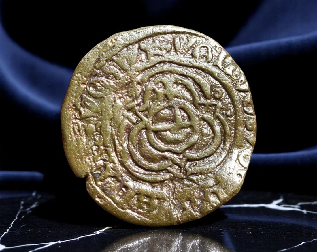 GERMANY/NURNBERG: Commerce and Craft - Interlaced Rings Jeton, circa 16th Century, 23mm: Struck amidst the vibrant mercantile renaissance of Nurnberg, this 23mm jeton showcases a sophisticated design of interwoven rings, embodying the era's ideals of trust, partnership, and expanding hori