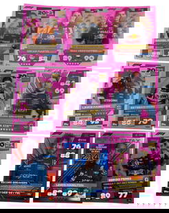 F1 Turbo Attax: 9-Card Pink Parallel Lot - Champions & Race Winners, 2021-22 EN: This premium 9-card pink foil lot from Topps F1 Turbo Attax celebrates a high-profile lineup of world champions, rising stars, and milestone makers from the 2021-2022 seasons. Featuring Max Verstappen