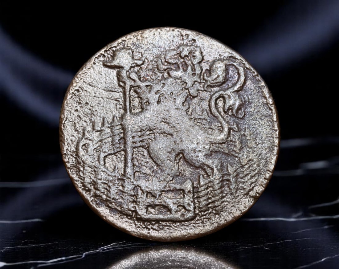 NETHERLANDS/UNITED PROVINCES: Dutch Republic - Provincial Lion Duit Coin, 1741 Holland Mint, 22mm: Issued under the authority of the Republic of the Seven United Provinces, this 1741 copper Duit from Holland boldly encapsulates provincial strength and republican pride. Dominated by the emblematic D
