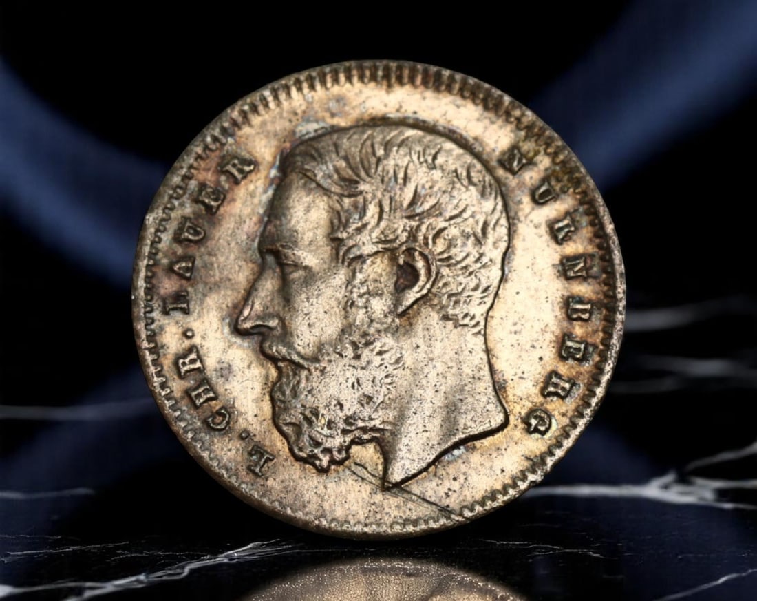 GERMAN STATES/Nurnberg: Civic Pride - City of Nurnberg 1 Franken Coin, 1888, 12mm (1 of 2)