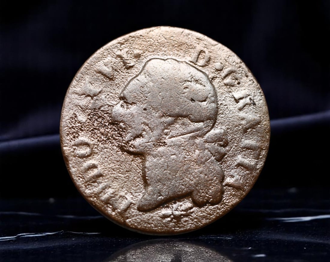 FRANCE: Louis XVI - Bourbon Monarchy Bronze Sol Coin, 1791 A Paris Mint, 29mm: Struck during the final throes of the Bourbon monarchy, this 1791 bronze Sol captures the fading grandeur of King Louis XVI's reign. The obverse features a solemn, ribbon-tied bust of the young monarc