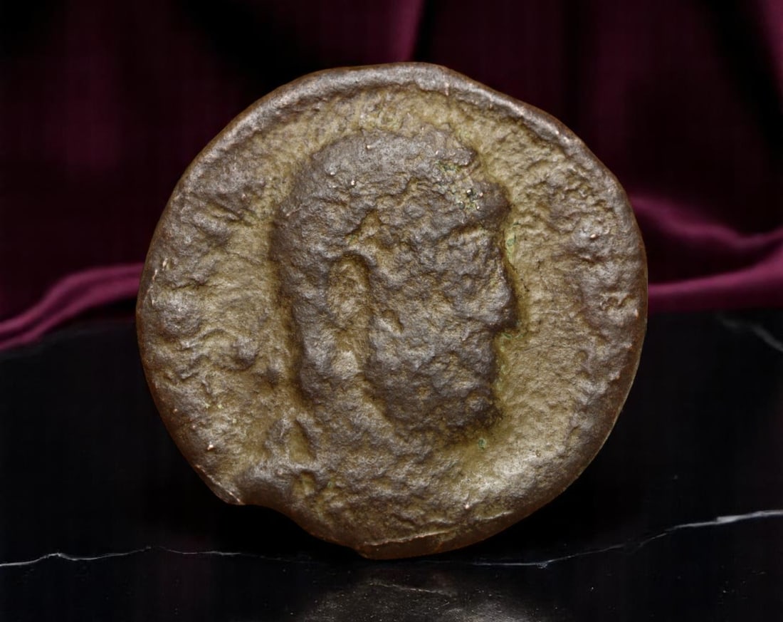 ROMAN EMPIRE: Ancient AE Coin - Bronze Issue, 18.5mm: A diminutive bronze coin from the Roman Empire, emblematic of the empire's evolving monetary system during times of economic transition. As silver reserves dwindled and inflation surged, bronze coinag