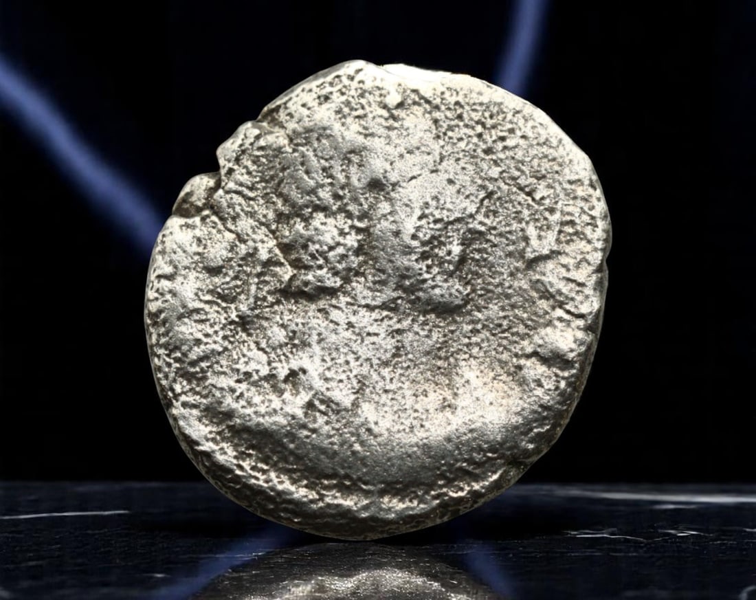 ROMAN EMPIRE: Ancient AE Coin Bronze Issue, 15mm: Issued during one of the most transformative epochs of the Roman Empire, this bronze coin embodies the endurance and adaptability of Roman statecraft across centuries. Its compact flan and timeworn su