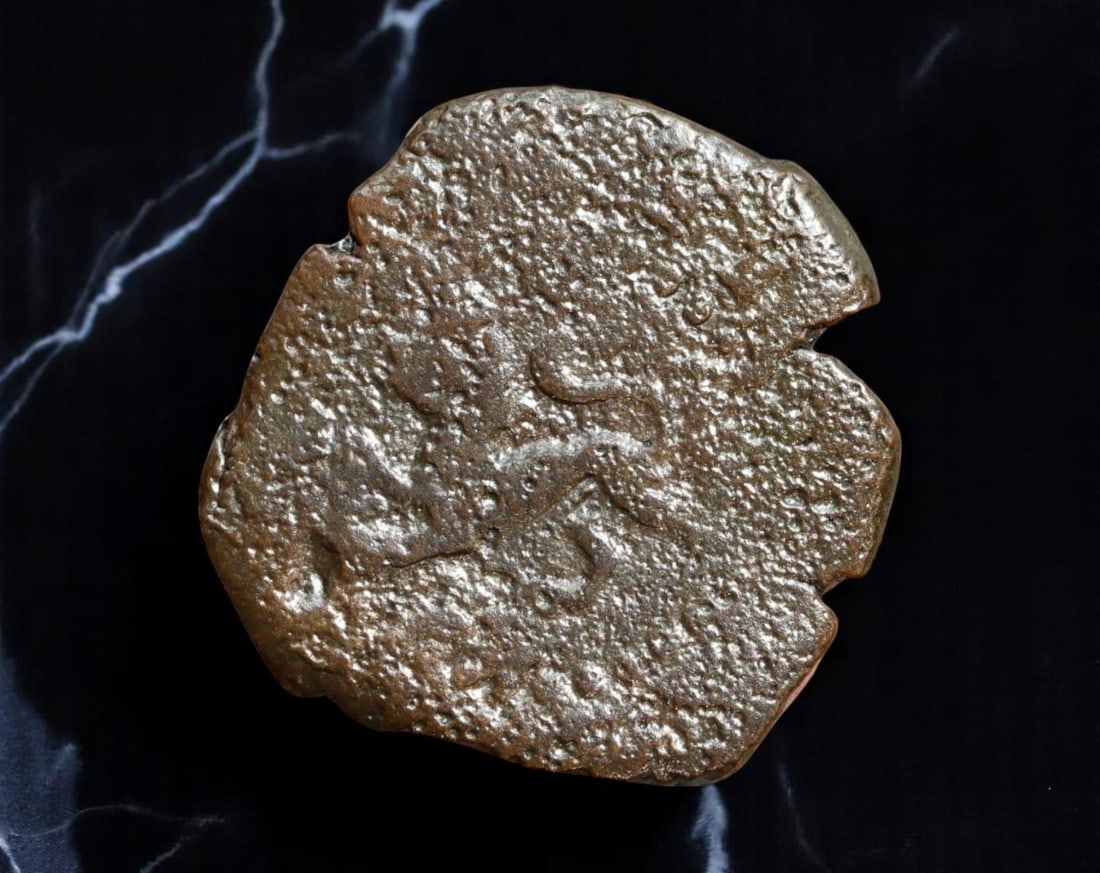 SPAIN: Felipe III - Imperial Authority Copper 2 Maravedis Coin, circa 1600s, 20mm (1 of 2)