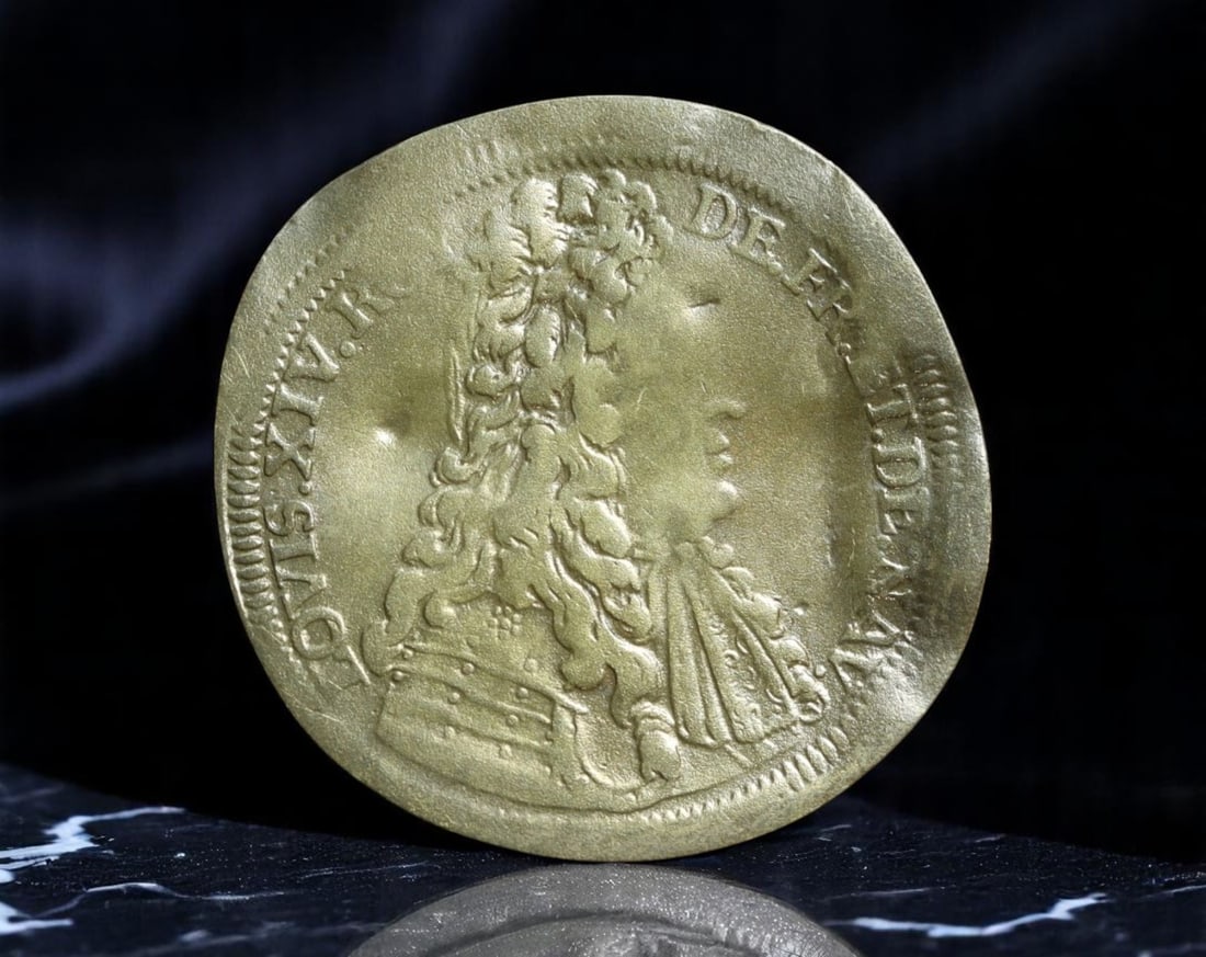 NUREMBERG: Louis XIV - Absolutism & Royal Armorial Jeton by Cornelius Lauffer, c. late 17th c., 26mm (1 of 2)