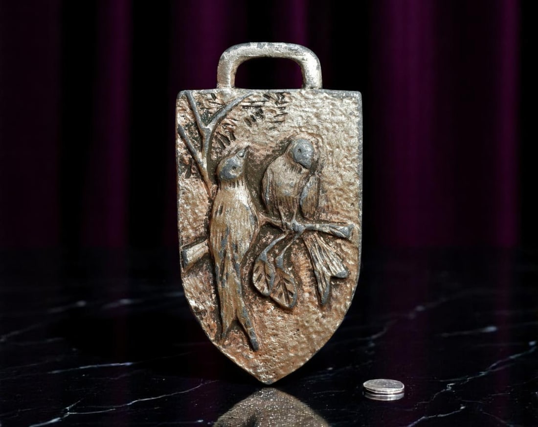 SPAIN:Centenary of the Ancient Bird Breeders' Society-Reus-Sabadell Bronze Plaque Medal,1974,5.5x3cm: Celebrating a century of avian dedication, this commemorative bronze plaque was issued in 1974 to mark the centennial of the Societat Pajaril Antiga Reus-Alta Sabadell, one of Spain's oldest organized