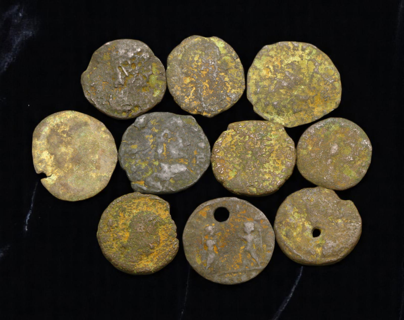 ROMAN EMPIRE: Echoes of Empire - Uncleaned Bronze Coin Hoard, ca. 3rd-5th Century AD, 14-22mm (1 of 1)