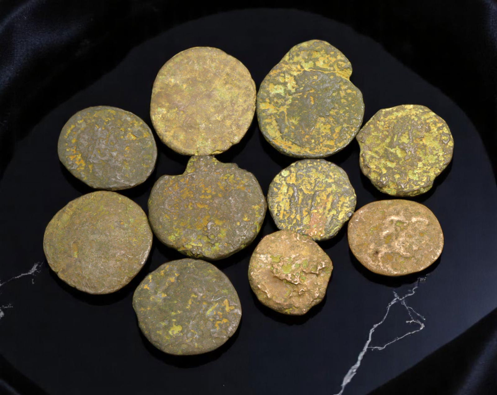 ROMAN EMPIRE: Late Imperial UncleanedBronze  Coin Lot, ca. 3rd-5th Century AD, 13-20mm (1 of 1)