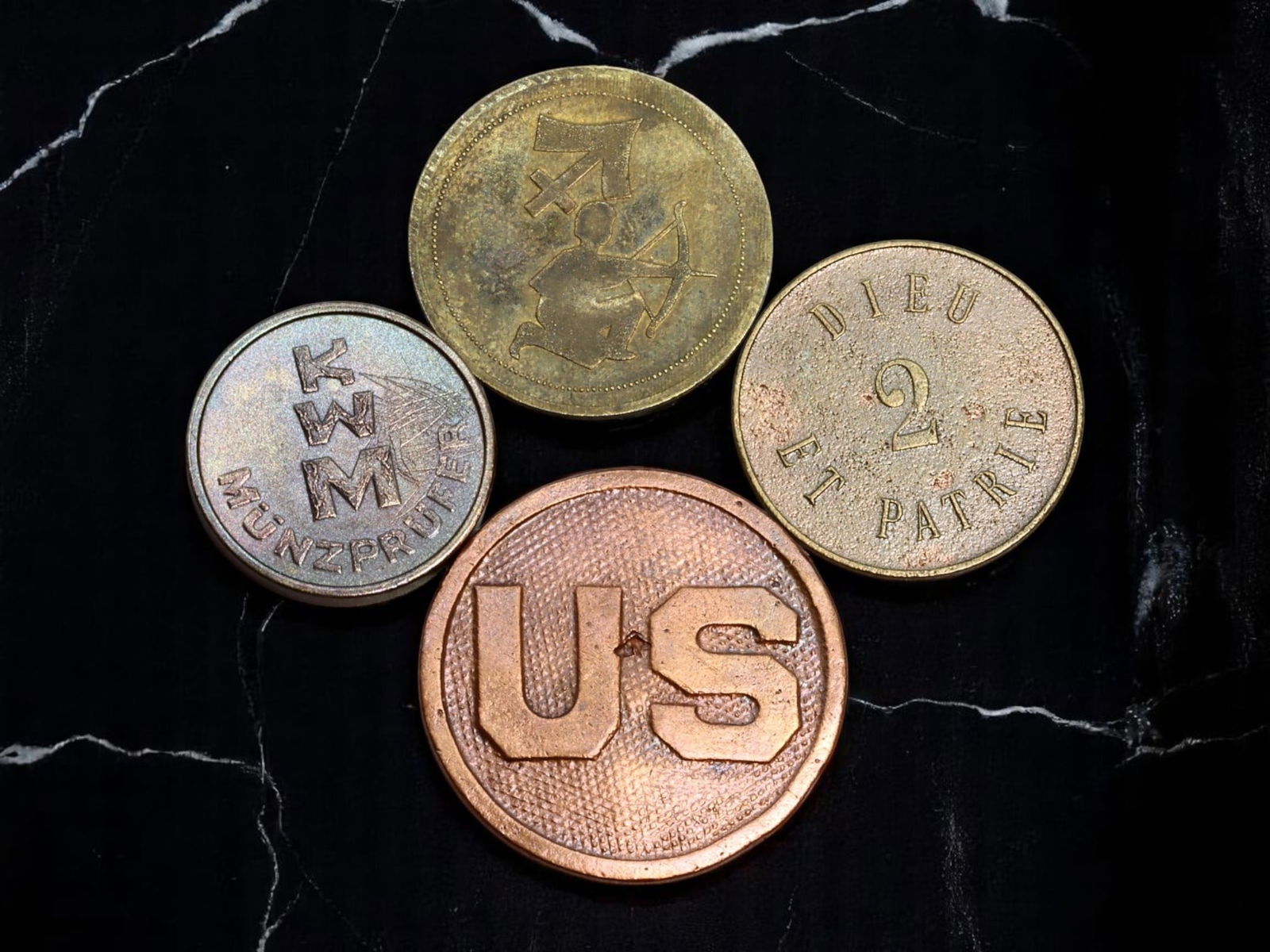 EUROPE: Faith, Function & Arcade Utility - Mixed Private Tokens, 18-25mm (1 of 2)