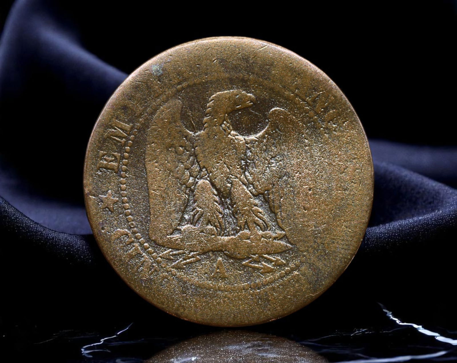 FRANCE: Imperial Authority - Napoleon III Second Empire 5 Centimes Coin, 1854 A Paris Mint, 24mm (1 of 2)