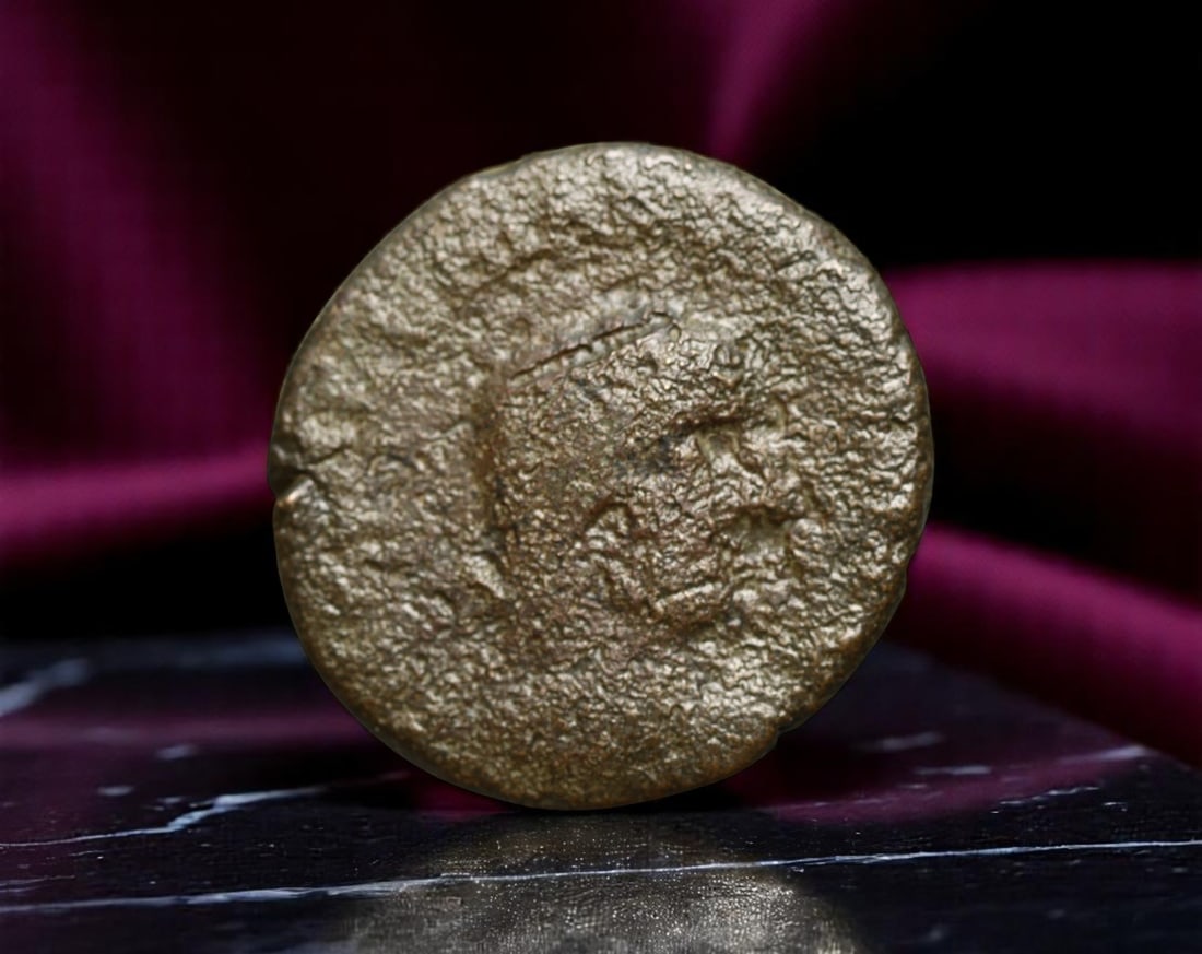 ROMAN EMPIRE: Ancient AE Coin Bronze Issue, 29mm: Issued during one of the most transformative epochs of the Roman Empire, this bronze coin embodies the endurance and adaptability of Roman statecraft across centuries. Its compact flan and timeworn su