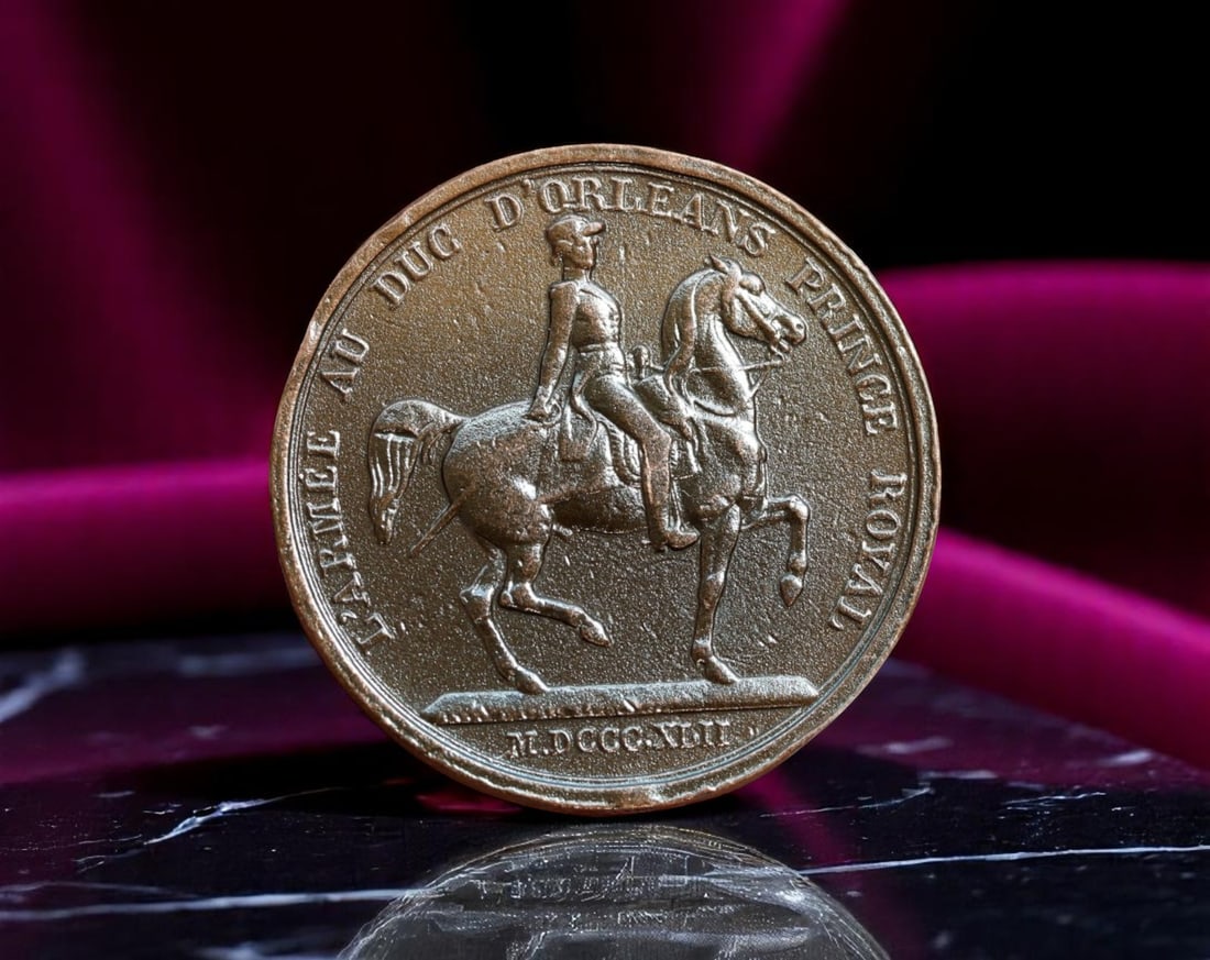 FRANCE: Louis Philippe I - Royal Allegiance to the Duke of Orleans Medal, 1837, 26mm (1 of 2)