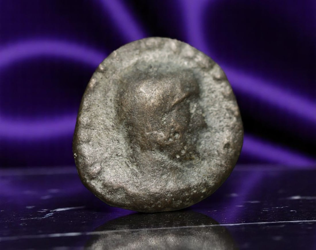 ROMAN EMPIRE: Ancient AE Coin Bronze Issue, 16mm: Issued during one of the most transformative epochs of the Roman Empire, this bronze coin embodies the endurance and adaptability of Roman statecraft across centuries. Its compact flan and timeworn su