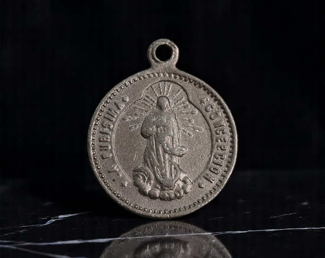 SPAIN: Dual Patronage - Medal of the Immaculate Conception and St. Luis Gonzaga, 28mm (1 of 2)