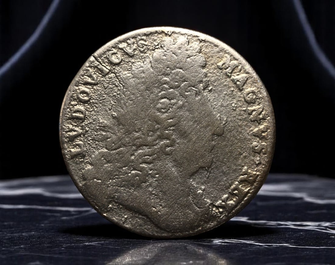 FRANCE: Louis XIV - Absolutism & Industry 'LABORALITIS AUFERT' Token, c. Late 17th Century, 26mm (1 of 2)