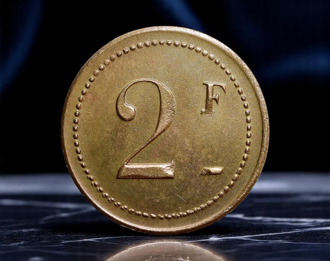 FRANCE: Local Commerce - Anonymous French 2 Franc Trade Token, c.1920s, 25mm (1 of 2)