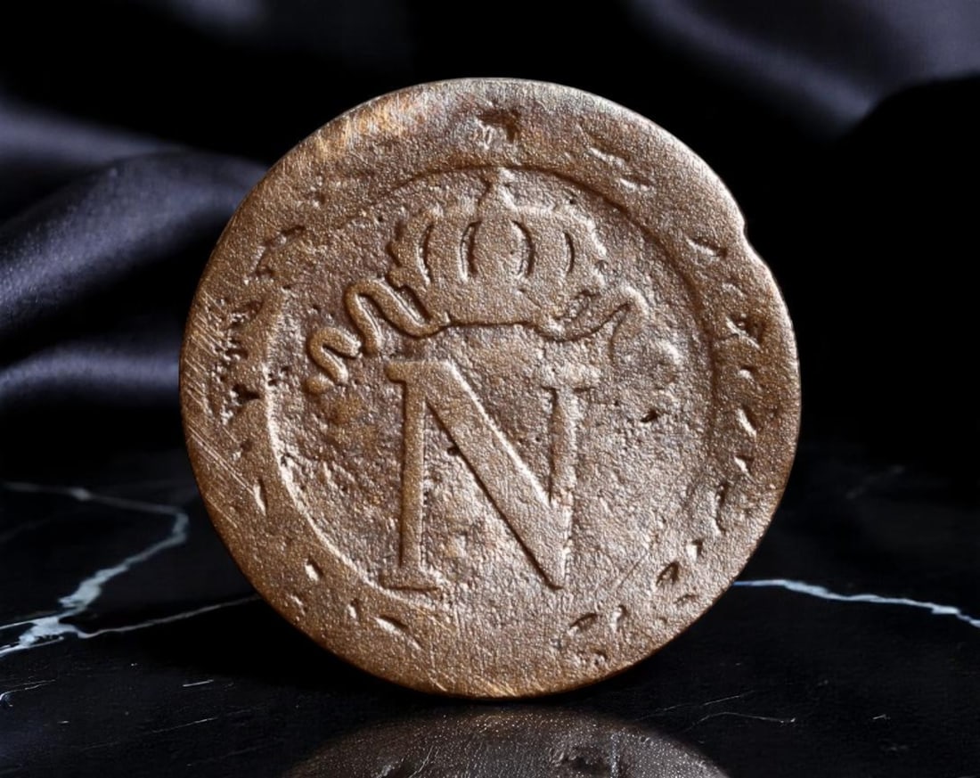 FRANCE: Napoleonic Valor - First Empire Crowned 'N' 10 Centimes Coin, 1809 A Paris Mint, 18mm (1 of 2)