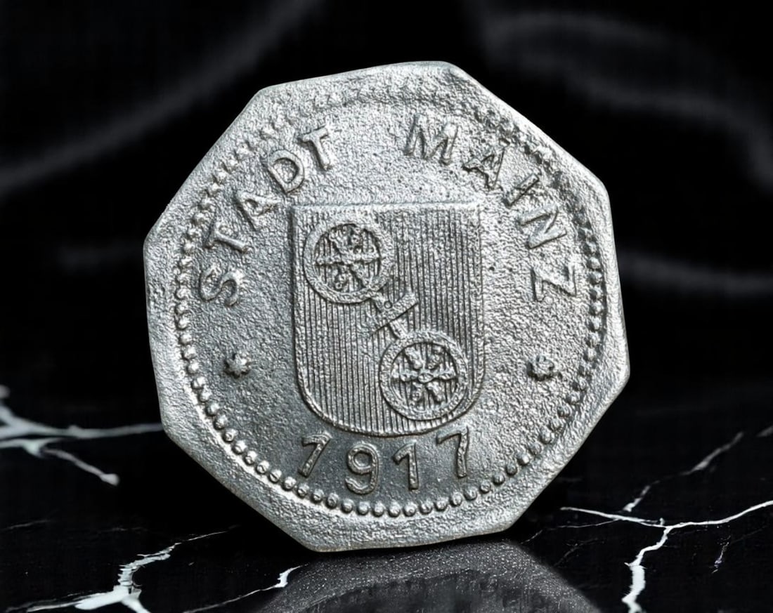 GERMANY: Mainz - 5 Pfennig Notgeld Token, Stadt Mainz Emergency Issue, 1917 (20mm) (1 of 2)