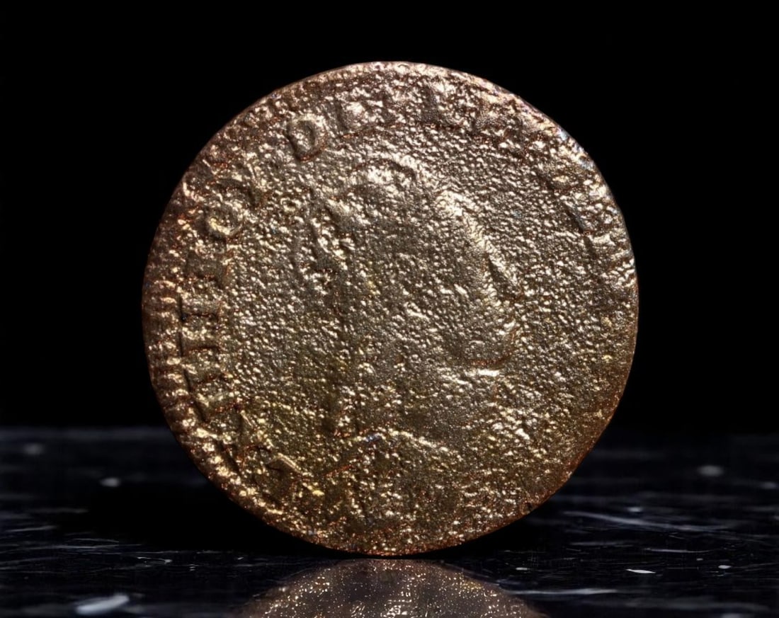 FRANCE: Louis XIV - Absolutist Authority Liard Coin, 1695 L Troyes Mint, 22mm: Struck in 1695 under the reign of Louis XIV-France's most iconic absolutist monarch-this copper liard radiates the symbolism of Bourbon supremacy. The obverse depicts the Sun King in armored profile, 