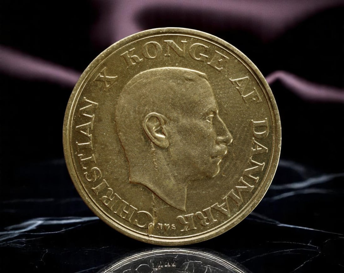 DENMARK: Agrarian Sovereignty - Christian X Royal Portrait 1 Krone Coin, 1942, 26mm: Struck in 1942 during the height of World War II, this 1 Krone coin features the dignified portrait of King Christian X, a monarch revered not only for his leadership but for his symbolic resistance d