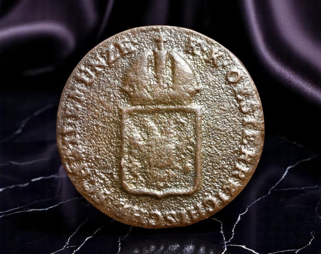 AUSTRIA: Franz I - Quarter Kreuzer Coin, 1816 B Kremnica Mint, 19mm (1 of 2)