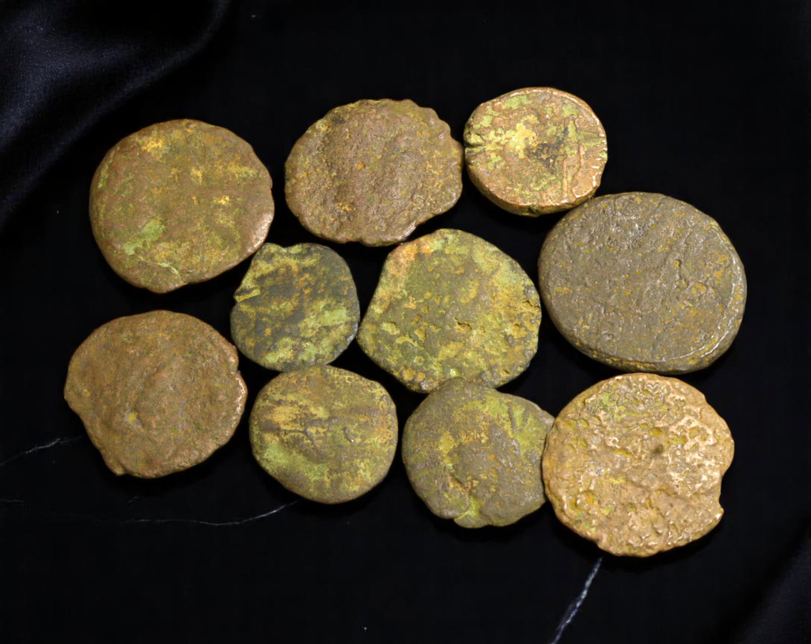 ROMAN EMPIRE: The Currency of Decline - Uncleaned Bronze Coin Lot, ca. 3rd-5th Century AD, 12-18mm (1 of 1)