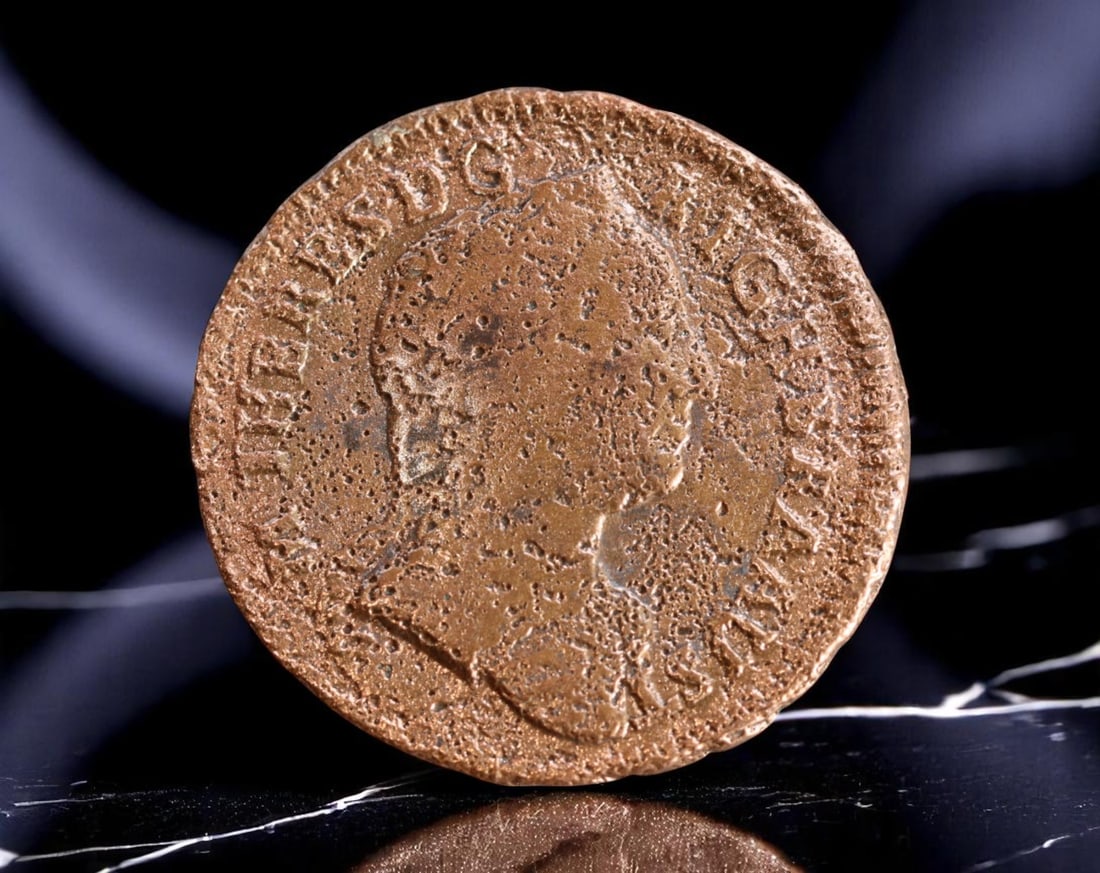 AUSTRIA: Emperor Franz I - Imperial Strength Ein Kreuzer Coin, 1762 E Hall Mint, 25mm (1 of 2)