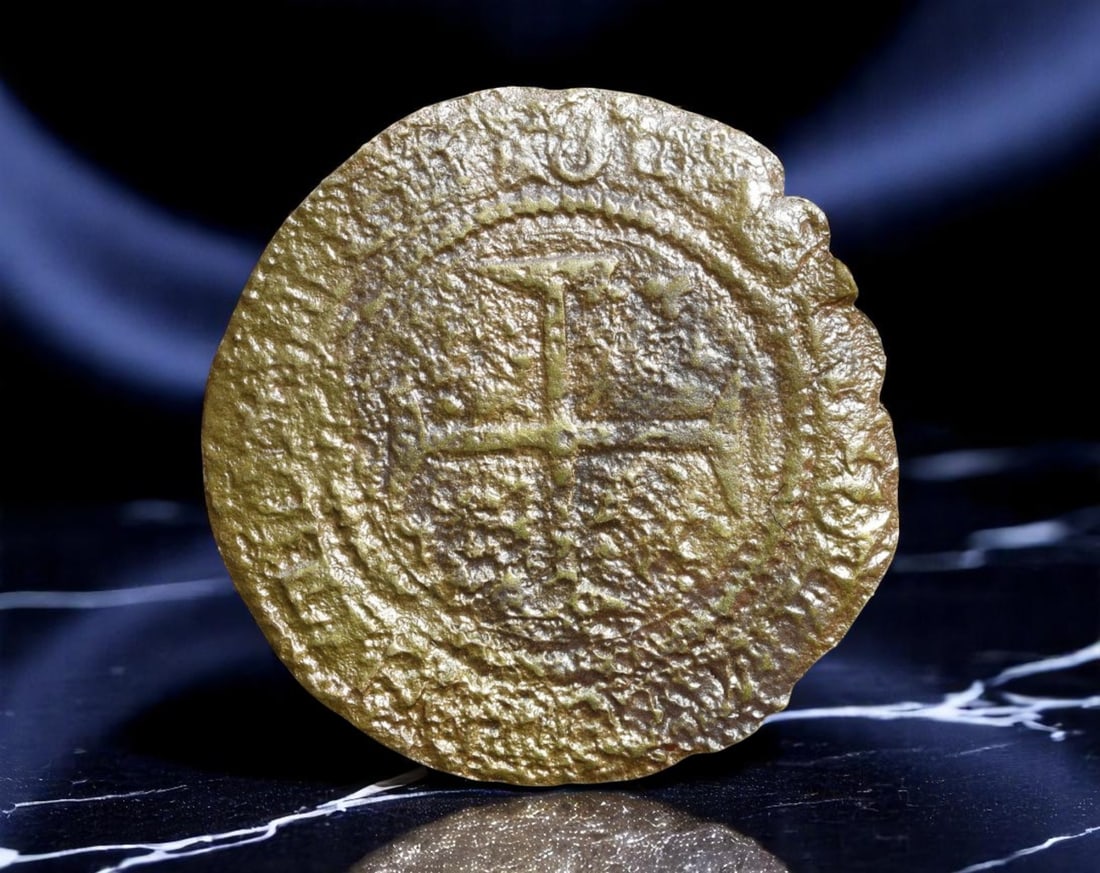 GERMANY/NUREMBERG: Tournai Cross - Free Imperial City Counter Token, circa 1415-1521, 25mm: Issued between 1415 and 1521 during the flourishing period of the Free Imperial City of Nuremberg, this copper counter token blends medieval artistry with mercantile utility. One face showcases a simp