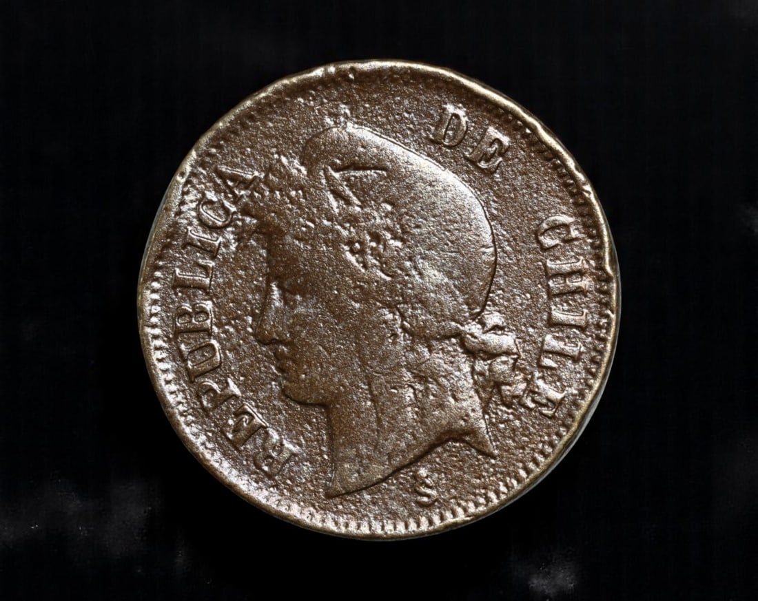 CHILE: Republic & Reform - 'Economy is Wealth' 1 Centavo Coin, 1895 S, 21mm: Struck during Chile's post-war consolidation in the late 19th century, this 1 Centavo coin delivers a powerful ideological message through its reverse legend: Economia es Riqueza ("Economy is Wealth")