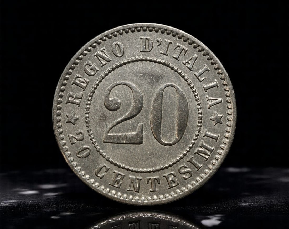 ITALY/UMBERTO I: Royal Unity - 20 Centesimi Coin, 1894 KB Berlin Mint, 20mm (1 of 2)