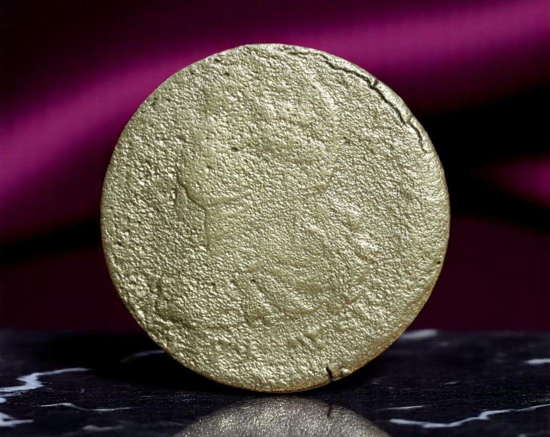 FRANCE: Revolutionary Liberty - Louis XVI Bell Metal 2 Sols Coin, 1792 M, 31mm (1 of 2)